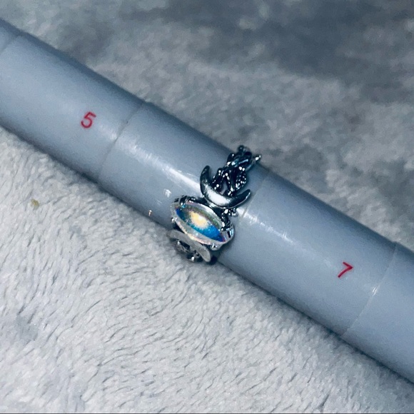 🆕 S925 Sterling Silver Wiccan Pagan Moonstone Triple Goddess Moon Ring - Picture 8 of 17